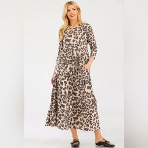 Leopard Print Maxi Dress